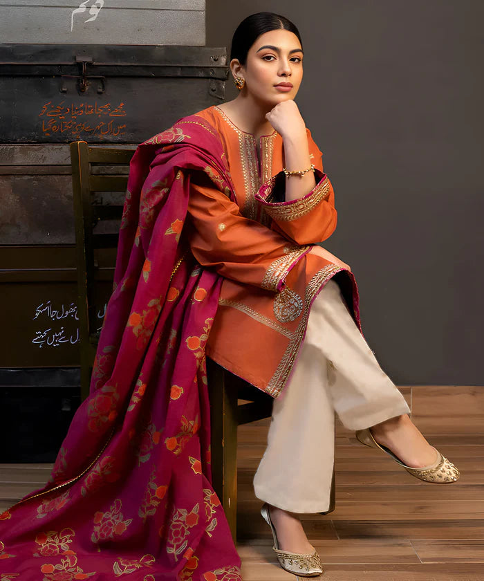 Zara Shah Jahan Unstitched Embroidered Lawn 3Pc Suit