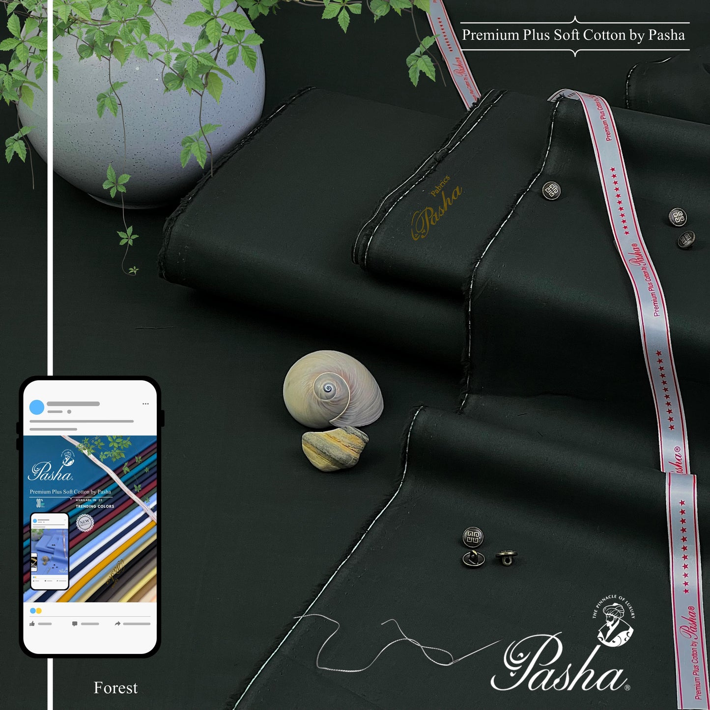 Pasha Soft Cotton Unstitched Suit for Men's