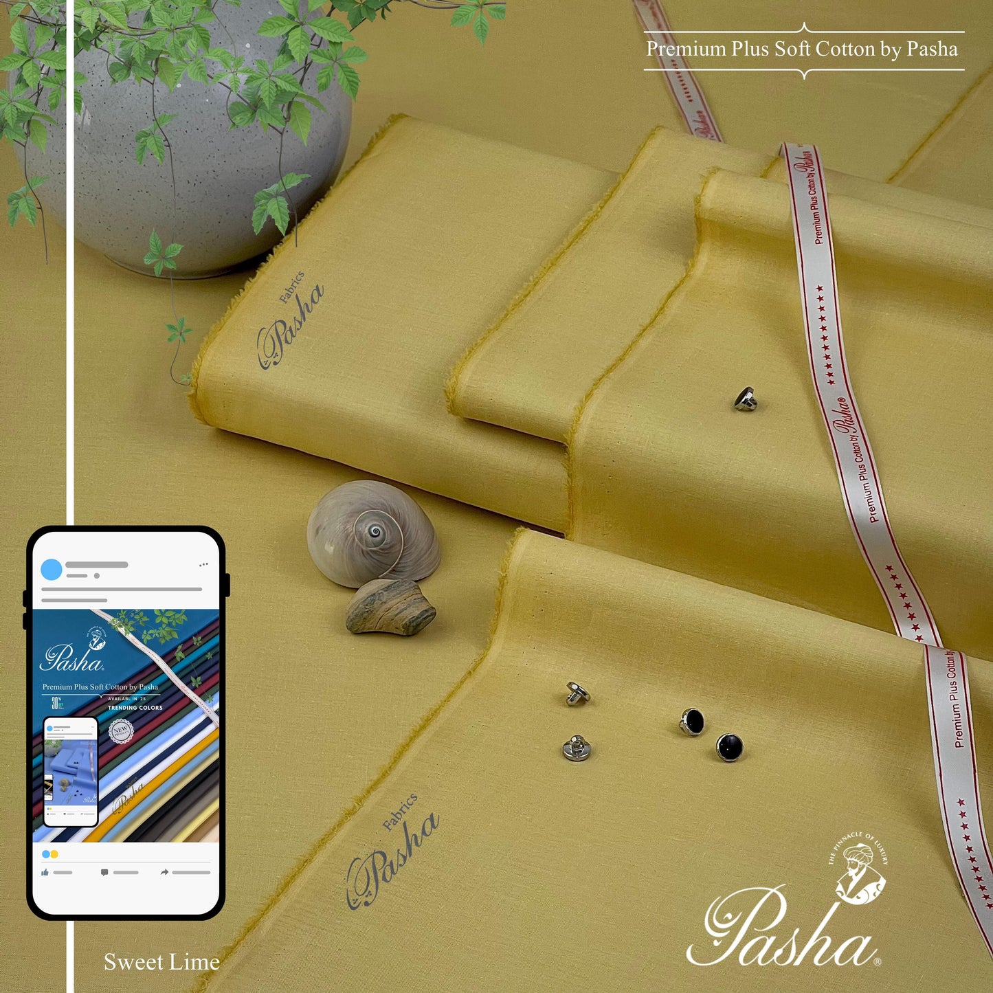 Pasha Soft Cotton Unstitched Suit for Men's