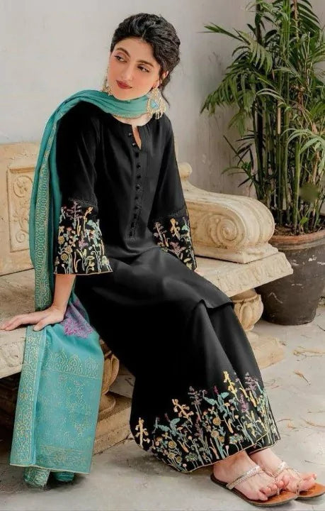 Aisling Unstitched Embroidered Lawn 3Pc Suit