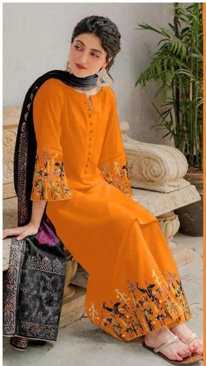 Aisling Unstitched Embroidered Lawn 3Pc Suit