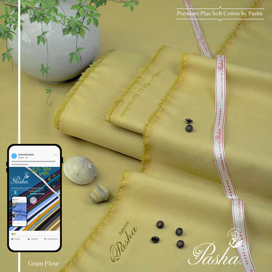 Pasha Soft Cotton Unstitched Suit for Men's