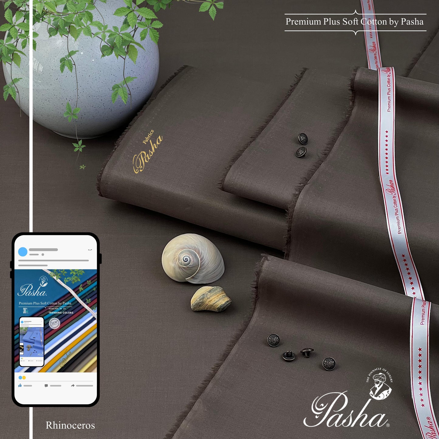 Pasha Soft Cotton Unstitched Suit for Men's