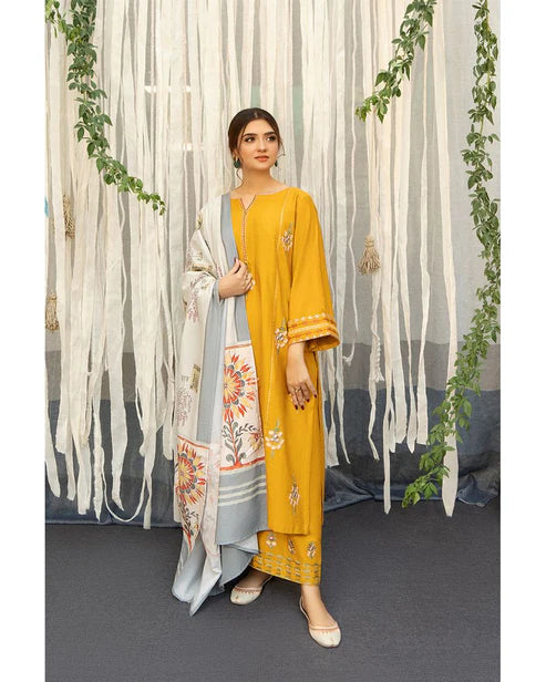 Embroidered Lawn 3Pc Suit