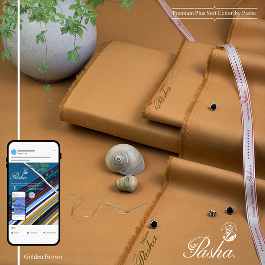 Pasha Soft Cotton Unstitched Suit for Men's