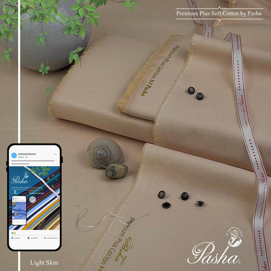 Pasha Soft Cotton Unstitched Suit for Men's