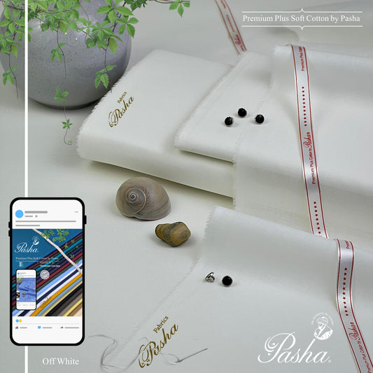 Pasha Soft Cotton Unstitched Suit for Men's