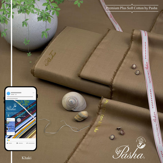 Pasha Soft Cotton Unstitched Suit for Men's