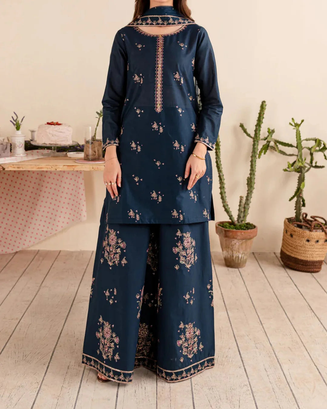 BATIK Unstitched Embroidered Lawn 3Pc Suit