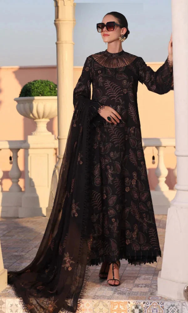 Bareeze Unstitched Embroidered Lawn 3Pc Suit