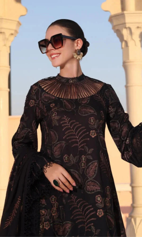 Bareeze Unstitched Embroidered Lawn 3Pc Suit