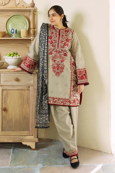 Coco By Zara Shah jahan Embroidered Lawn 3Pc Suit