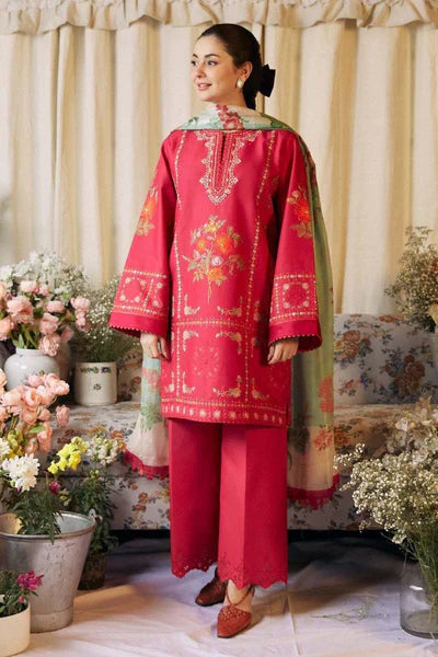 Zara Shah Jahan Unstitched Embroidered Lawn 3Pc Suit