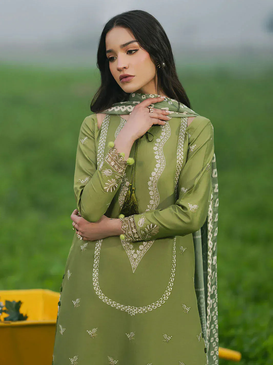 anayanoor Izel Unstitched Embroidered Lawn 3Pc Suit 3PC