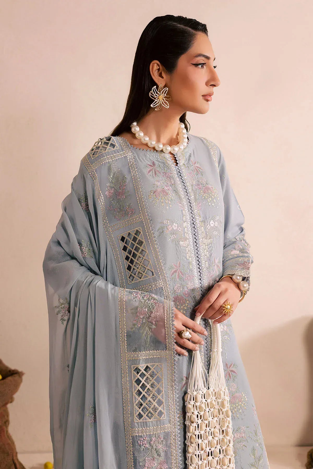 anayanoor Nureh Unstitched Embroidered Lawn 3Pc Suit 3PC