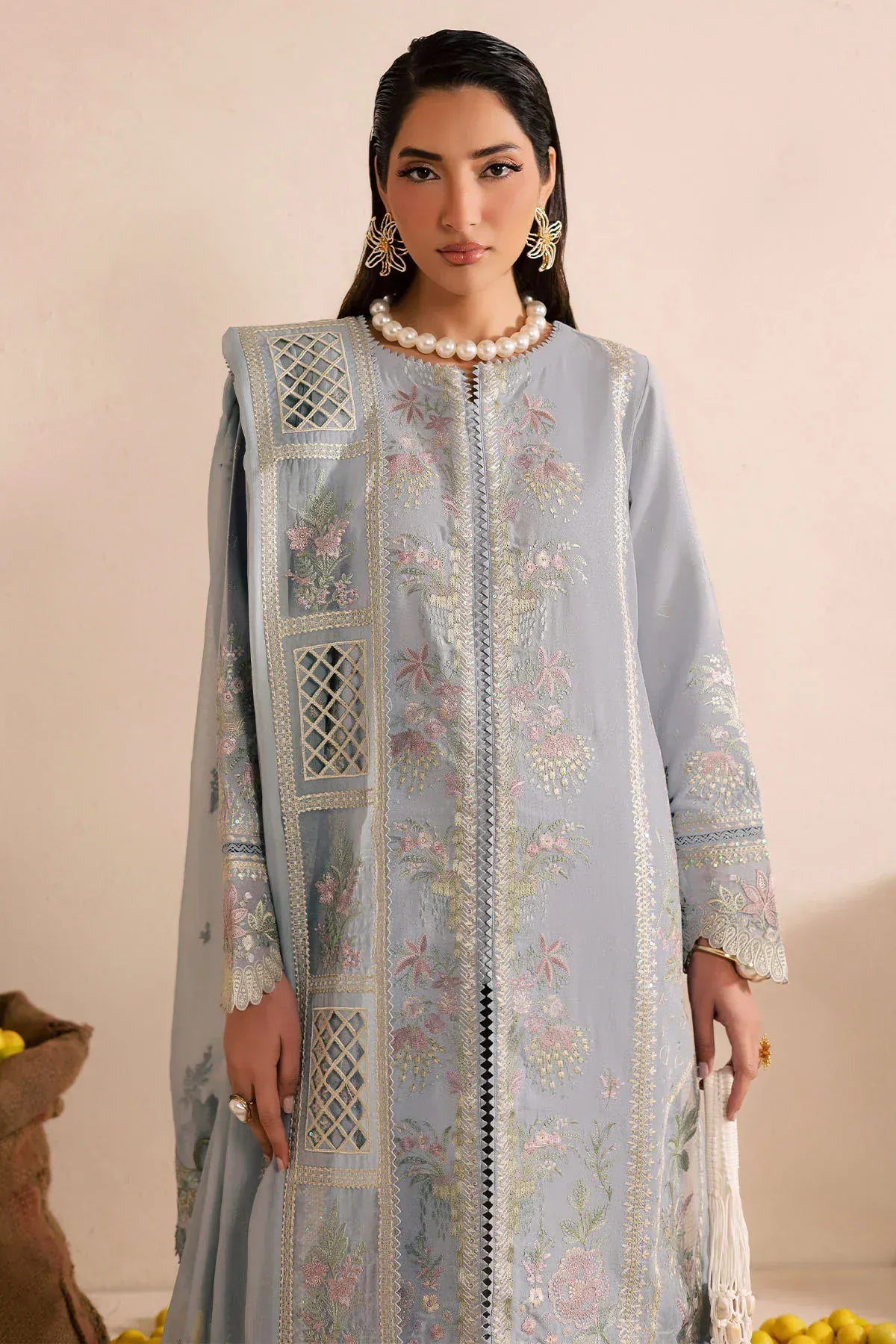 anayanoor Nureh Unstitched Embroidered Lawn 3Pc Suit 3PC