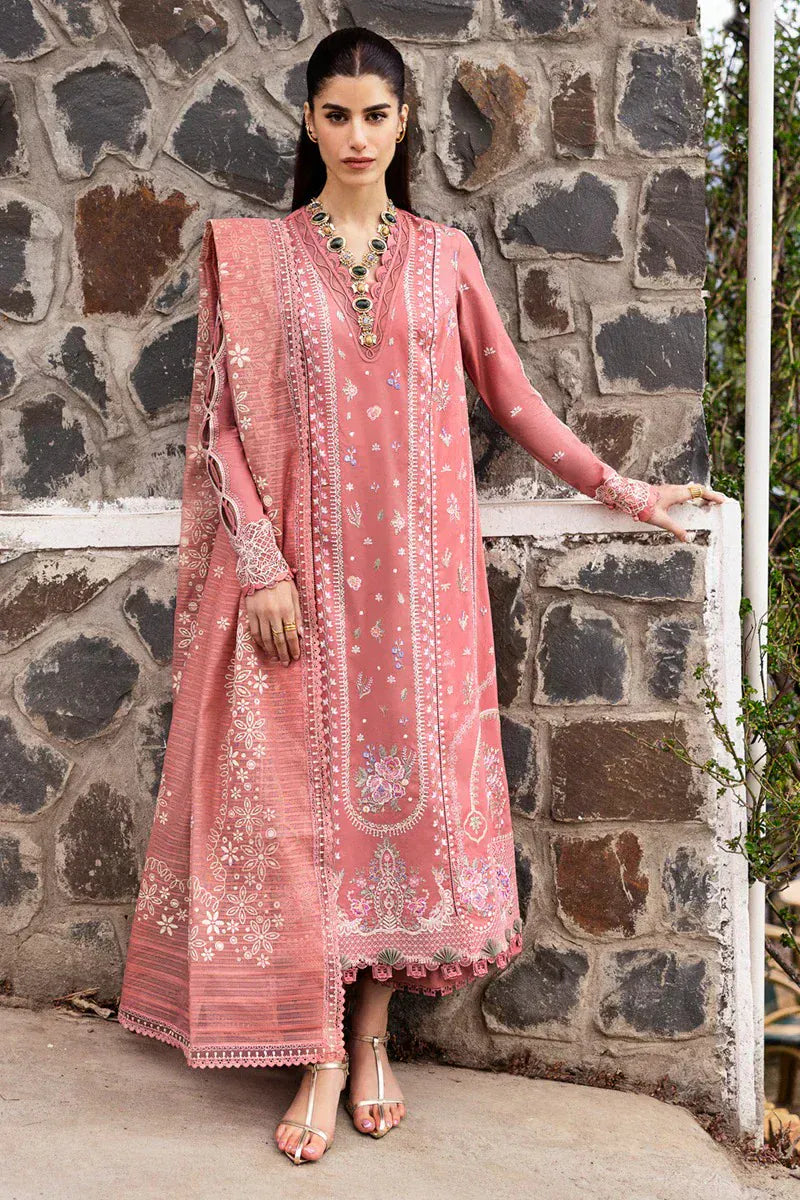 anayanoor Qalamkar Unstitched Embroidered Lawn 3Pc Suit 3PC