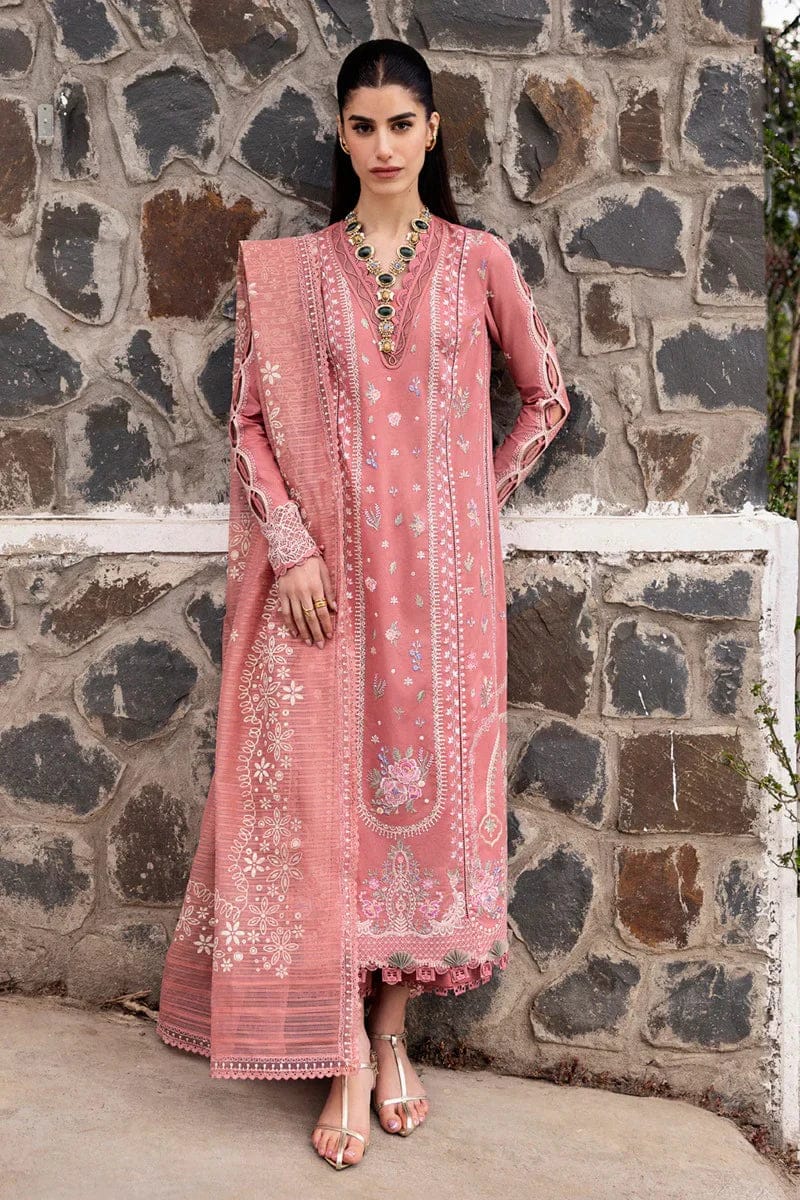 anayanoor Qalamkar Unstitched Embroidered Lawn 3Pc Suit 3PC