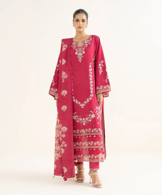 anayanoor Sapphire Unstitched Embroidered Lawn 3Pc Suit 3PC