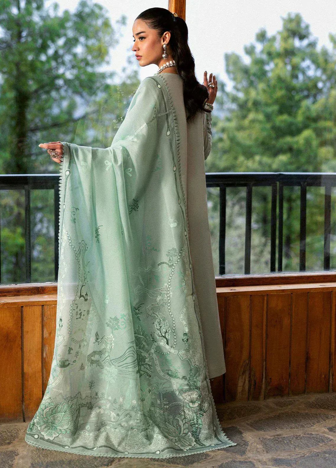 anayanoor Unstitched Embroidered Lawn 3Pc Suit 3PC