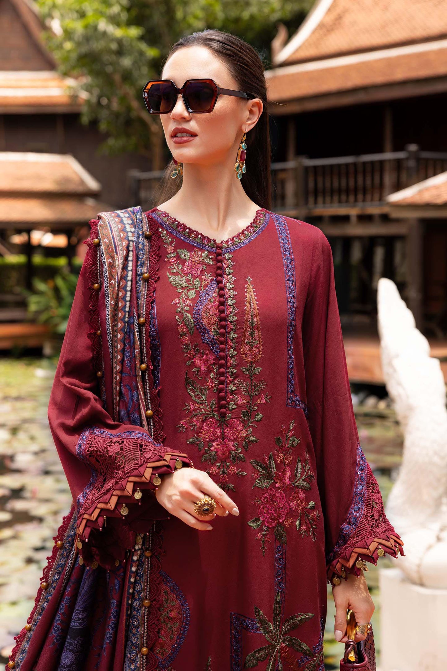 anayanoor Unstitched Embroidered Lawn 3Pc Suit 3PC