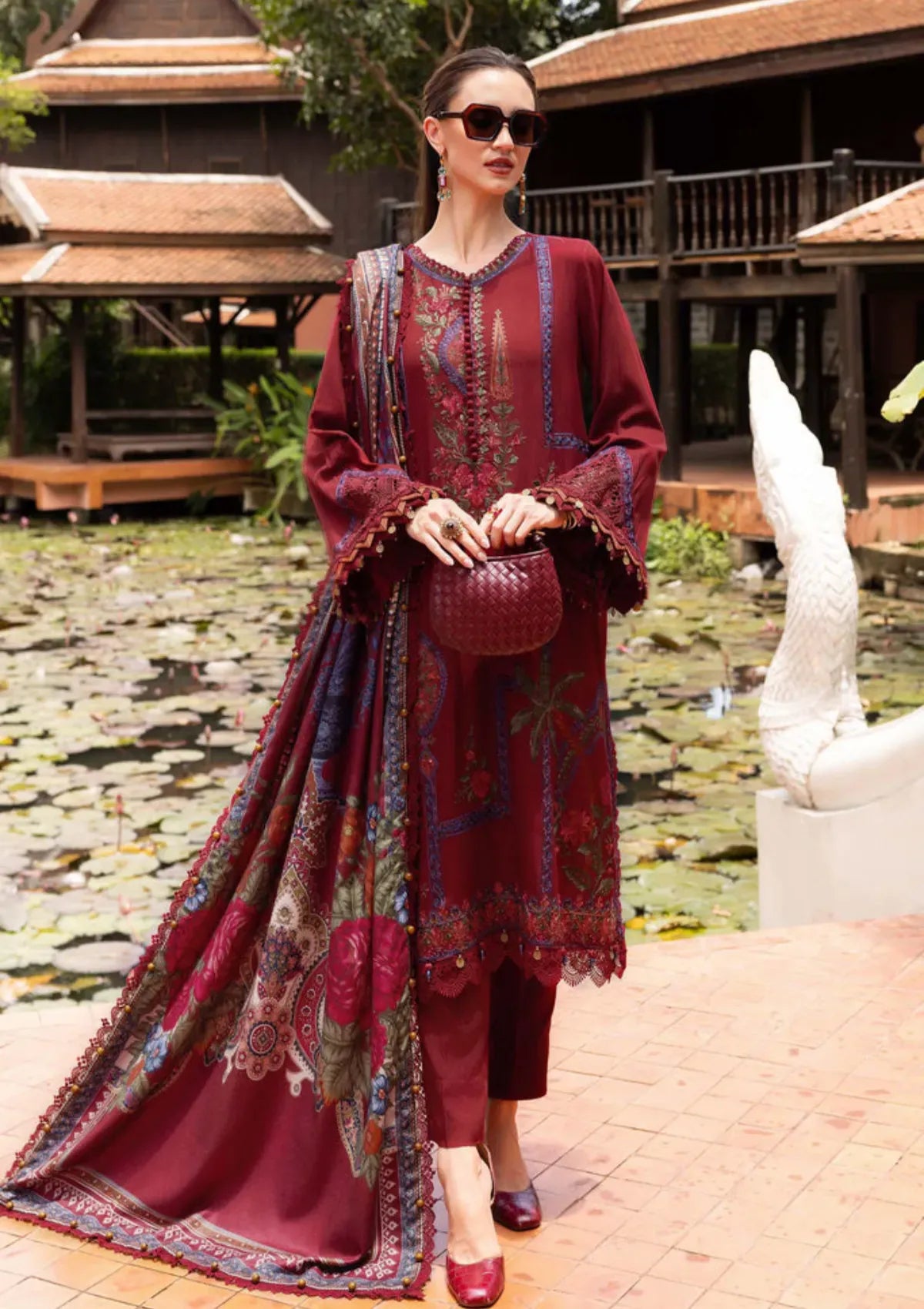 anayanoor Unstitched Embroidered Lawn 3Pc Suit 3PC