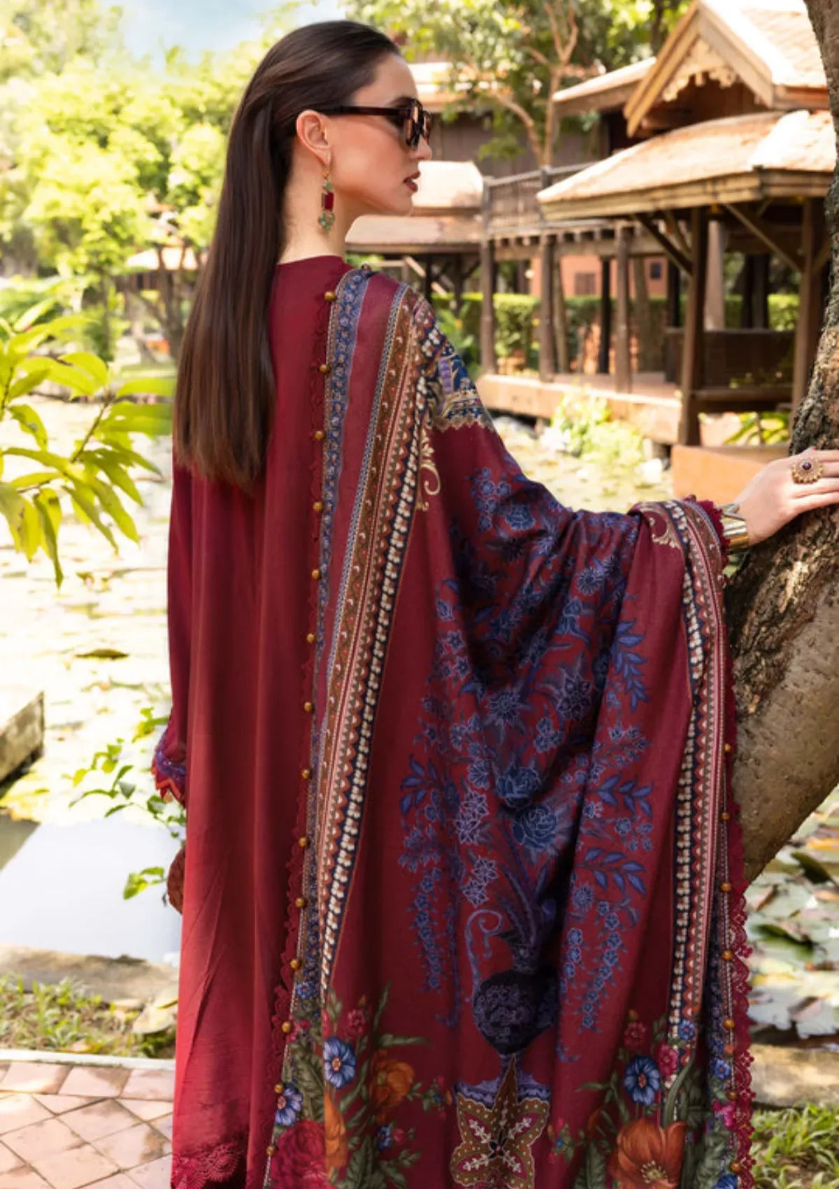 anayanoor Unstitched Embroidered Lawn 3Pc Suit 3PC