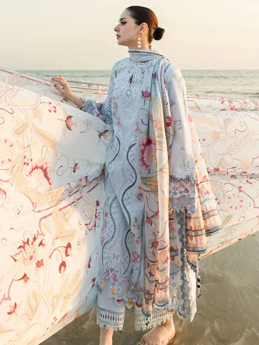 anayanoor Unstitched Embroidered Lawn 3Pc Suit 3PC