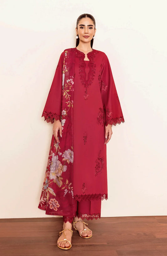 anayanoor Unstitched Embroidered Lawn 3Pc Suit 3PC