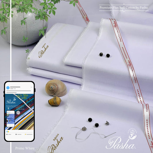 Pasha Soft Cotton Unstitched Suit for Men's