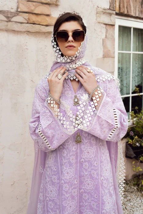 Bareeze Unstitched Embroidered Lawn 3Pc Suit