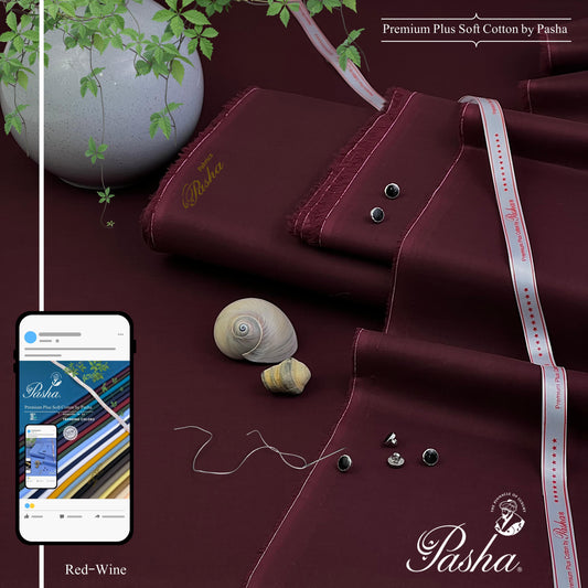 Pasha Soft Cotton Unstitched Suit for Men's