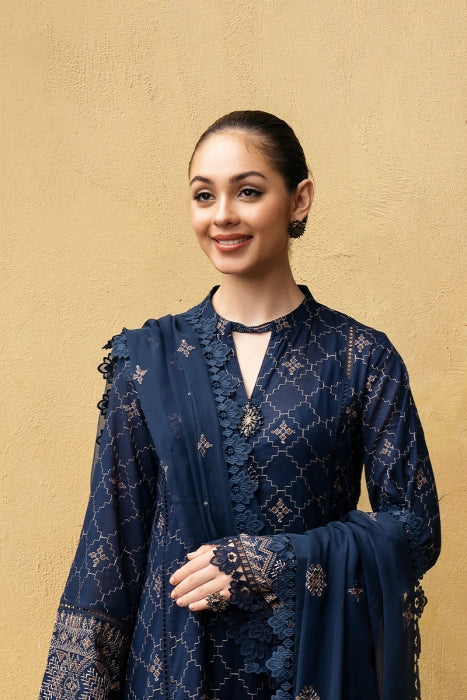 Bareeze Unstitched Embroidered Lawn 3Pc Suit