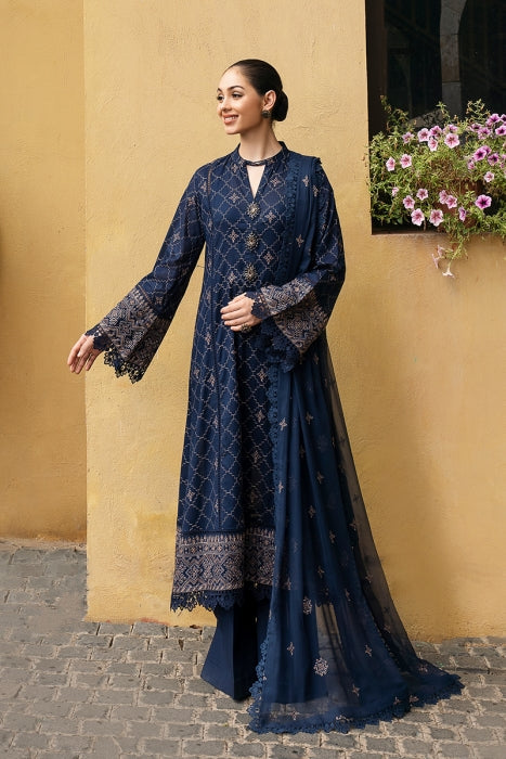 Bareeze Unstitched Embroidered Lawn 3Pc Suit