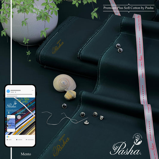 Pasha Soft Cotton Unstitched Suit for Men's