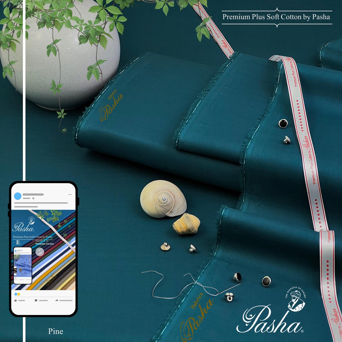 Pasha Soft Cotton Unstitched Suit for Men's