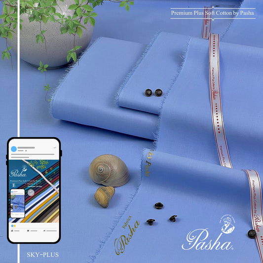 Pasha Soft Cotton Unstitched Suit for Men's