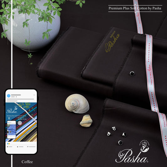 Pasha Soft Cotton Unstitched Suit for Men's