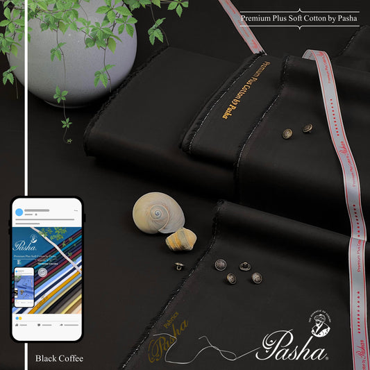 Pasha Soft Cotton Unstitched Suit for Men's