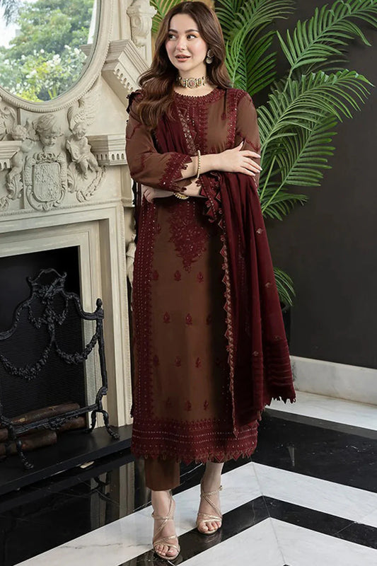 Asim Jofa Embroidered Lawn 3Pc Suit