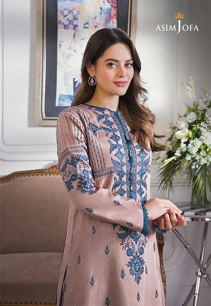 Asim Jofa Embroidered Lawn Unstitched 3 Piece Suit
