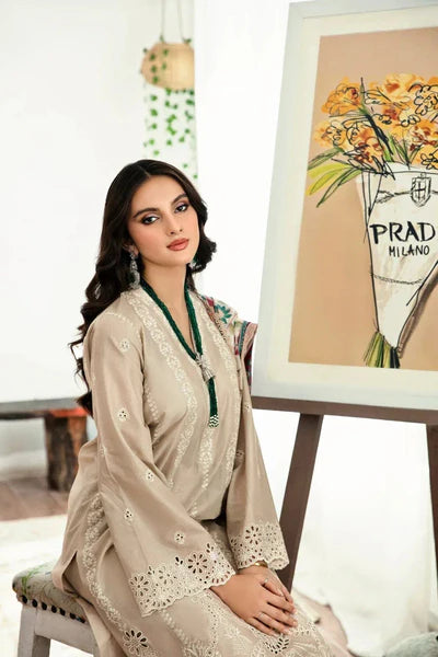 Asim Jofa Luxury Lawn Collection- 3PC Unstitched Embroidered Suit