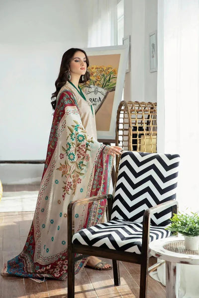 Asim Jofa Luxury Lawn Collection- 3PC Unstitched Embroidered Suit