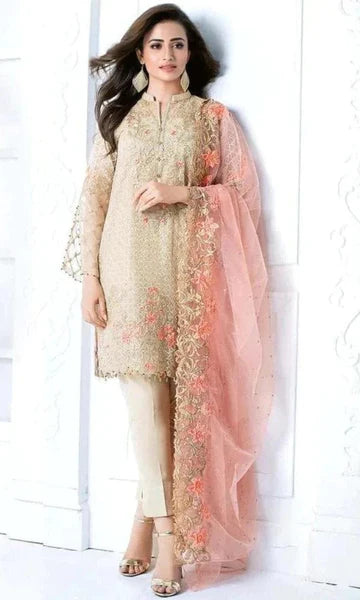 Gul Ahmed Embroidered Lawn Unstitched 3 Piece Suit