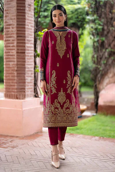 Jazmin Unstitched Embroidered Lawn 3Pc Suit-UW-0070