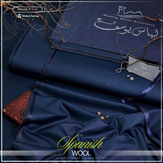 Luxurious Spanish wool Unstitched Suit for Men's