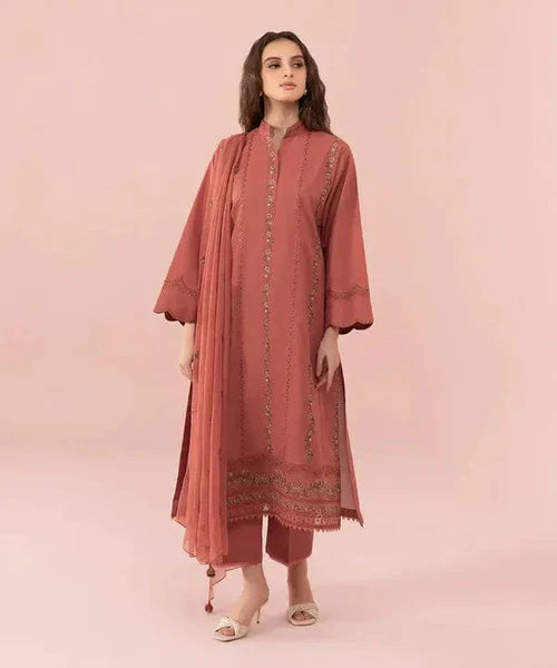 Nisat Embroidered Lawn 3Pc Suit