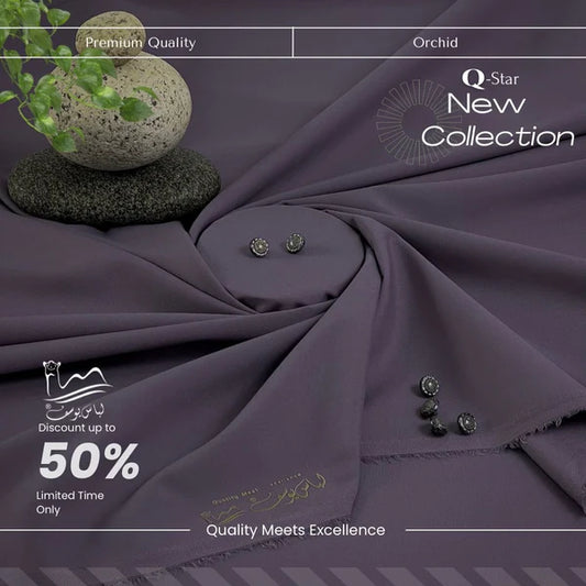 Q Star Wash n Wear Unstitched Suit for Men's