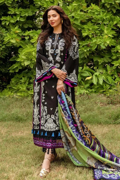 Siraa By Sadaf Fawad Khan Unstitched Embroidered Lawn 3Pc Suit