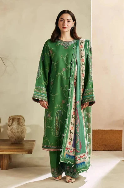 Zara Shah Jahan Unstitched Embroidered Lawn 3Pc Suit